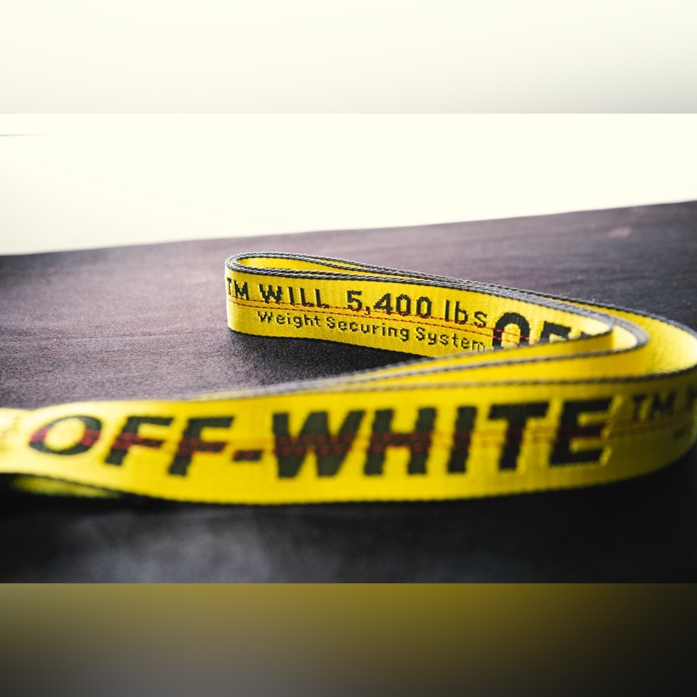 Off-white industrial belt